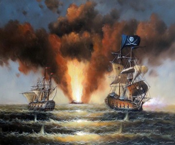 Piratenkriegsschiff Ölgemälde